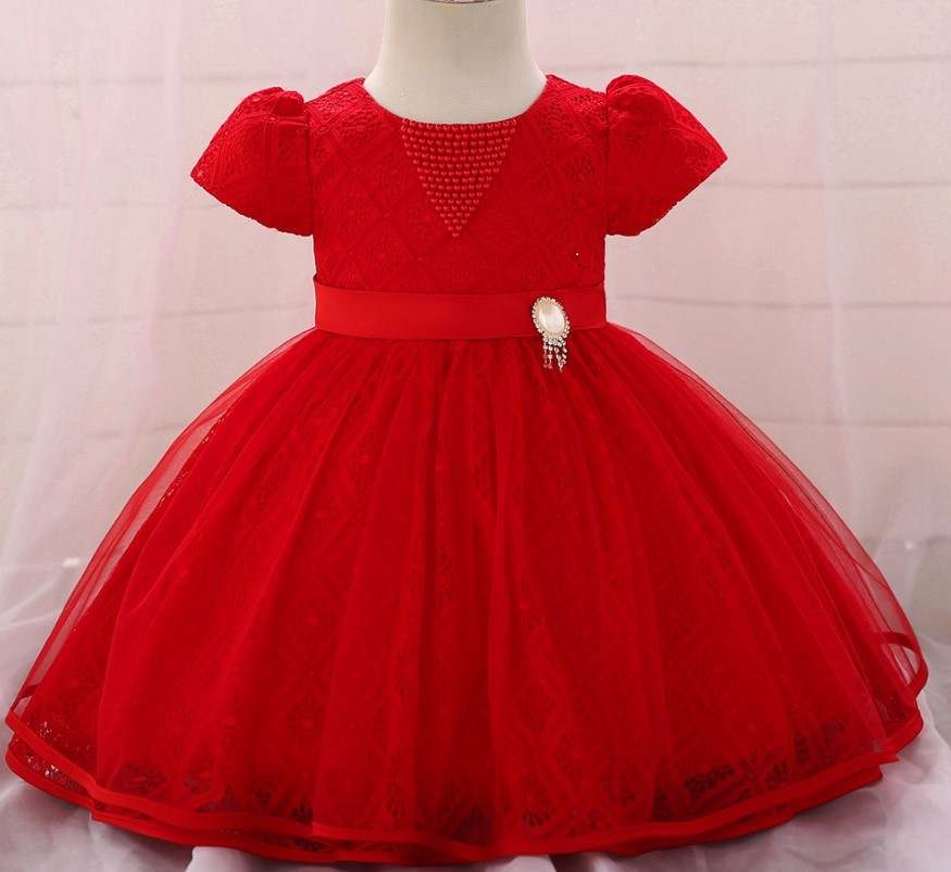 Hovedbilde  kjole  med perlepynt 9