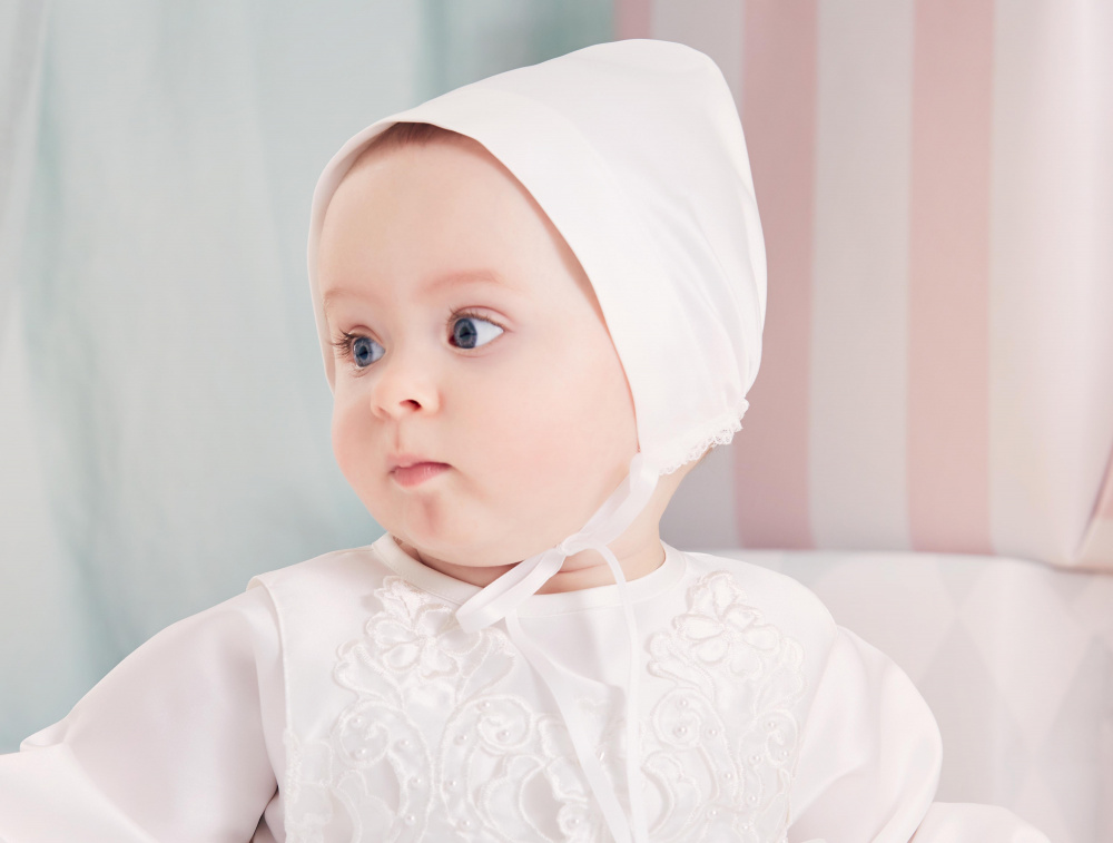 Hovedbilde Dåpskjole med brodert overdel (086087)